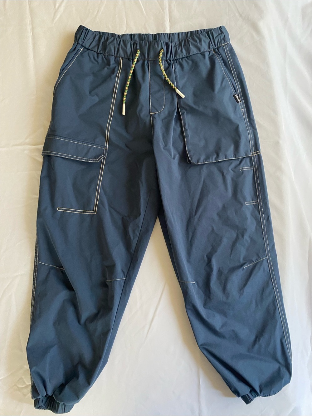 Jack & Jones Navy Cargo Pants with Contrast Stitching | XL